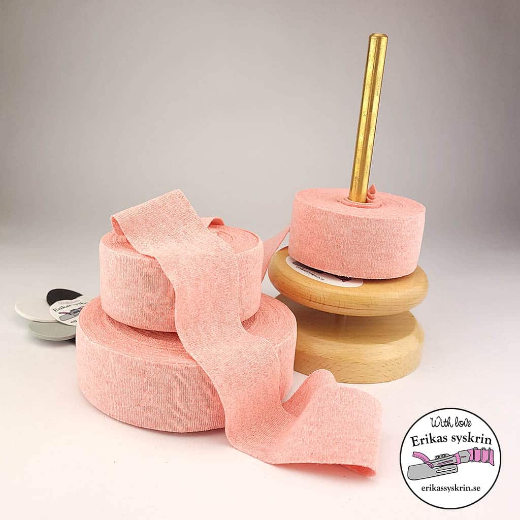 Kantband interlock Rosa - 5 meter