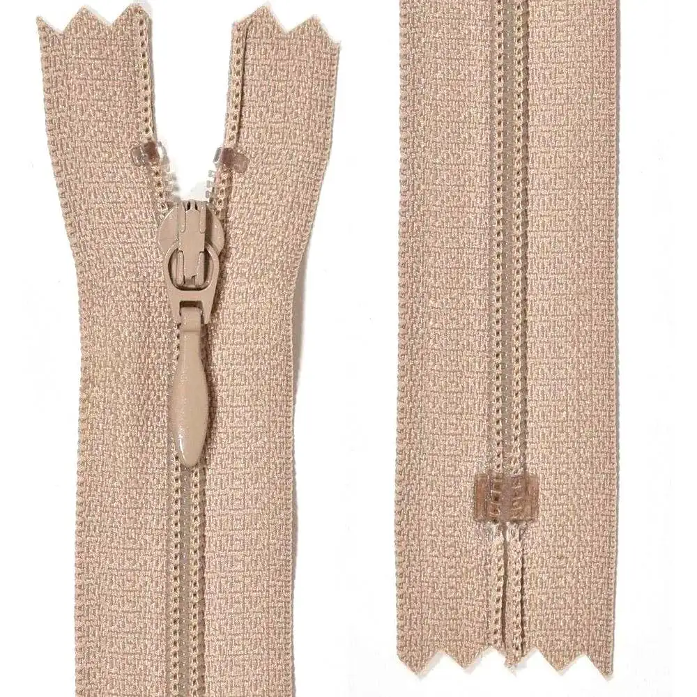 YKK klänningslås, 4 mm spiral - beige