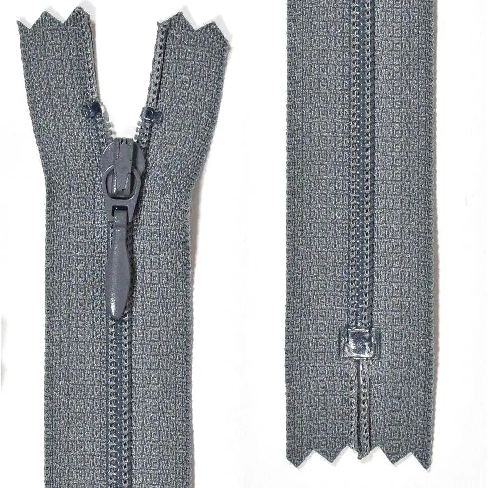 YKK klänningslås, 4 mm spiral - mörkgrå