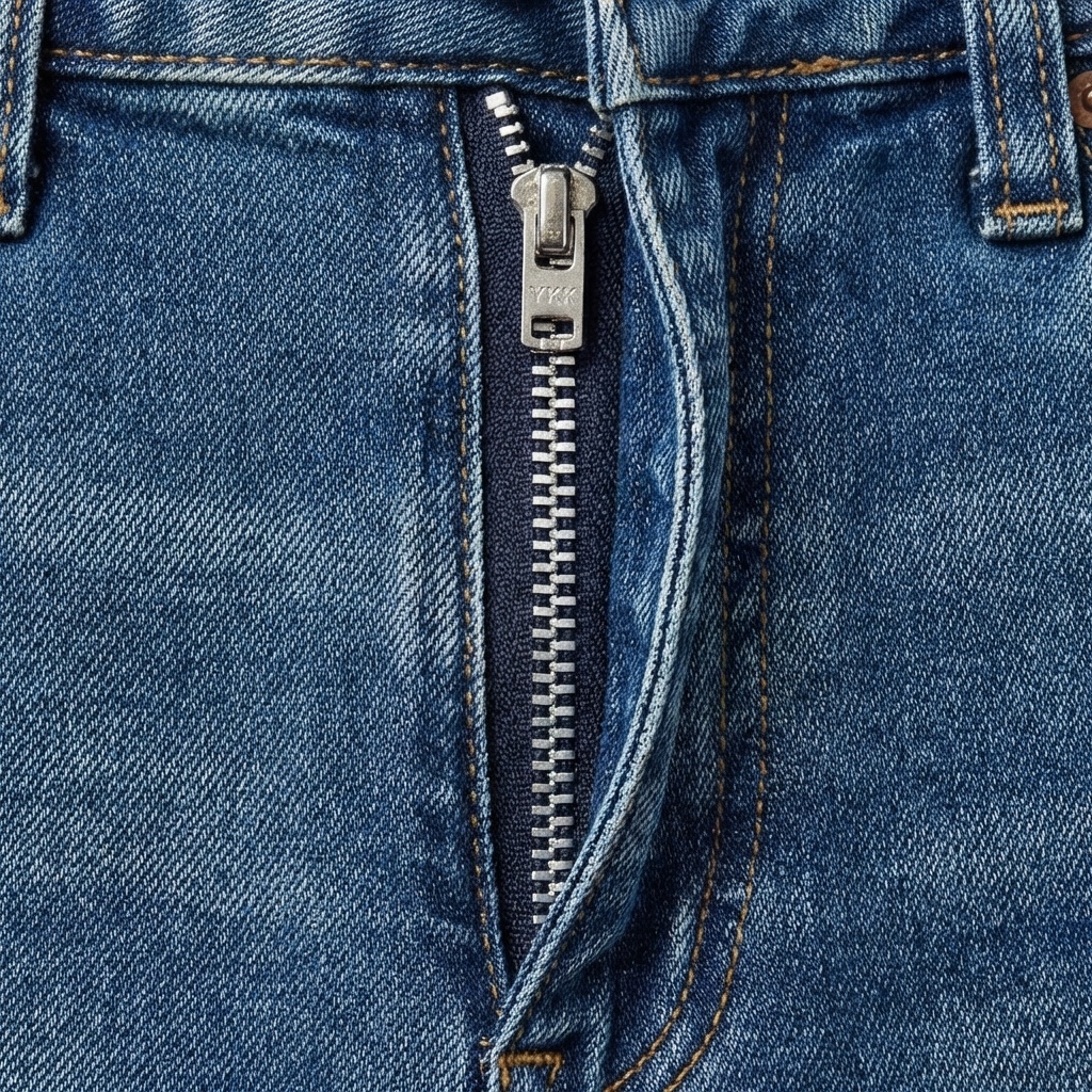 Byxlås silvermetall 4 mm YKK