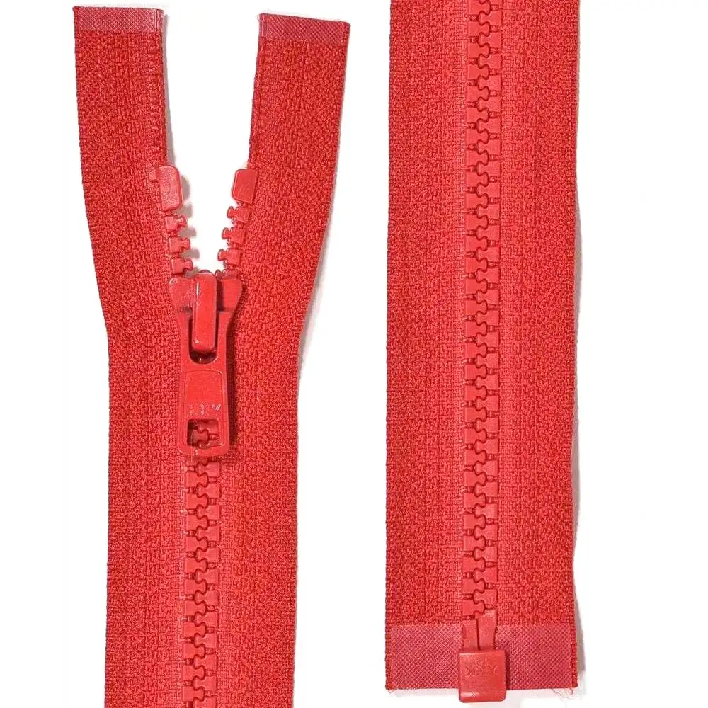 YKK delbart jacklås, 6 mm Vislon - röd