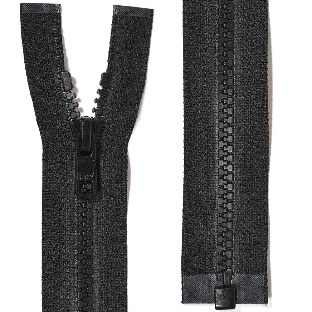YKK delbart jacklås, 6 mm Vislon - svart