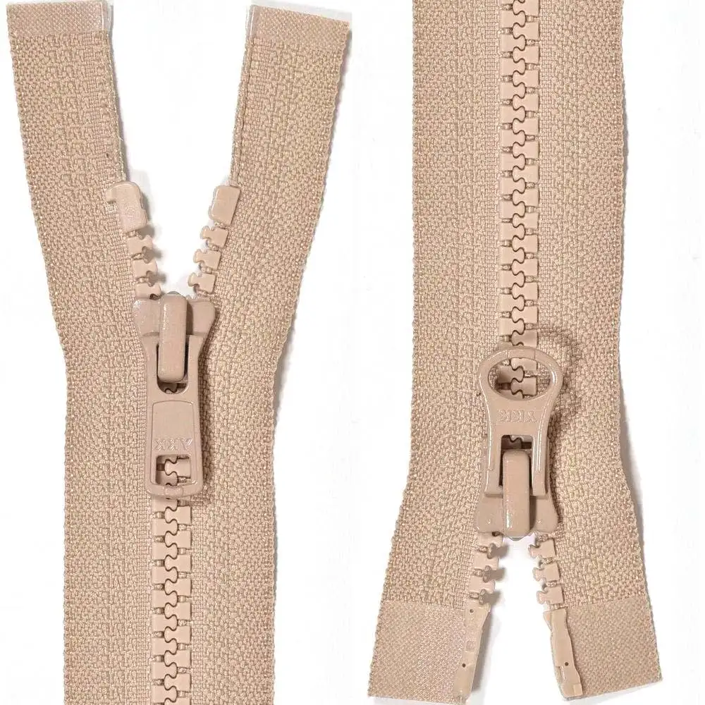 YKK 2-vägs delbart jacklås, 6 mm Vislon - beige