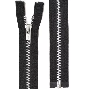 YKK delbart jacklås, 6 mm metall - svart