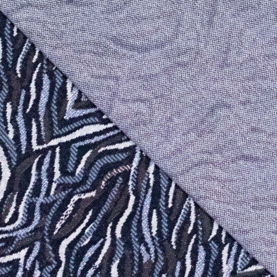 Stickad jacquard Zebra   50%bom,37%pes,10%lu,3%ea