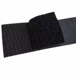 Kardborreband att sy fast - Svart