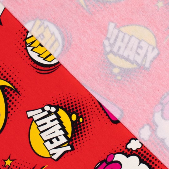 Färdigklippt 1m x 1,5m - French terry Röd