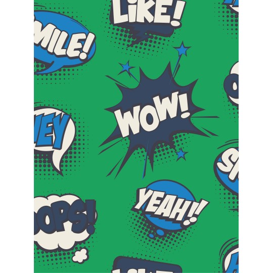 Färdigklippt 1m x 1,5m - French terry Grön