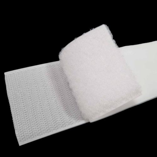 Kardborreband att sy fast - 50 mm vit, mjuk sida