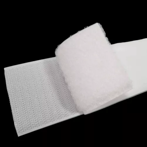 Kardborreband att sy fast - 20 mm vit, mjuk sida