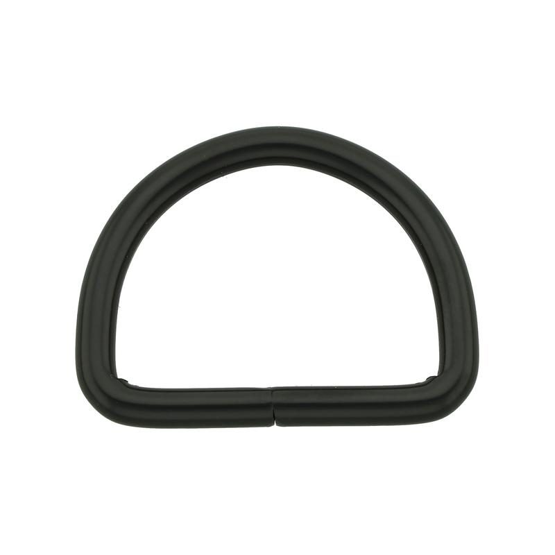 Svart D-ring 40 mm