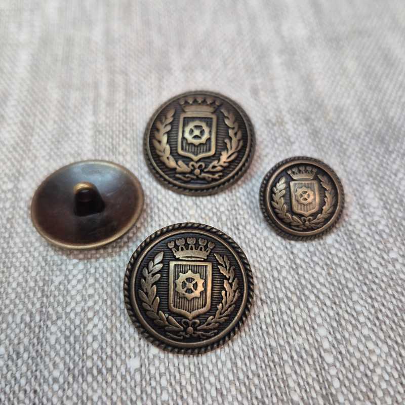 Metallknapp med hals - Brons