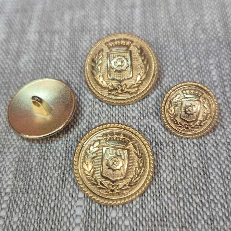 Metallknapp med hals - Guld