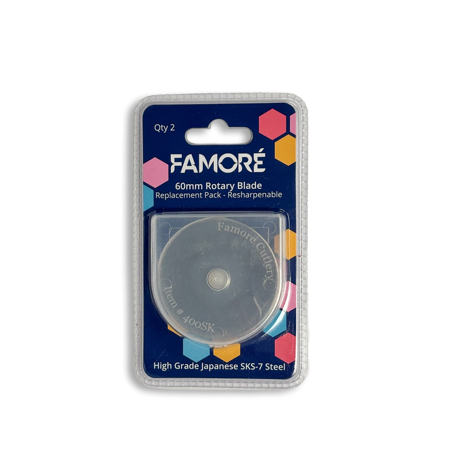Famoré rullknivsblad 60 mm, 2-pack