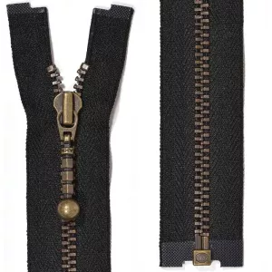 YKK 4 mm antikmässing delbar Svart