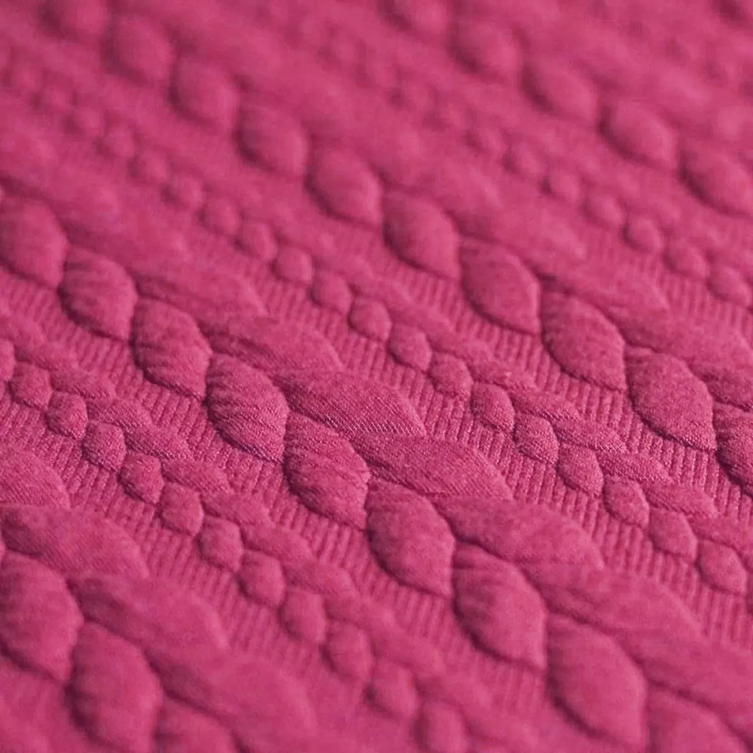 Kabelstickad jacquard, fuchsia