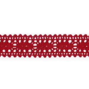 Spetsband liksidig 25mm Bordeaux