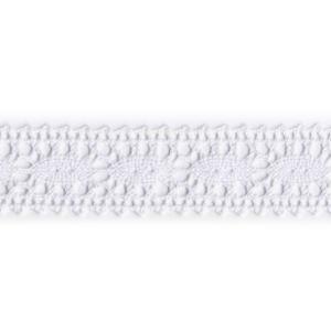 Spetsband liksidig 25mm Vit