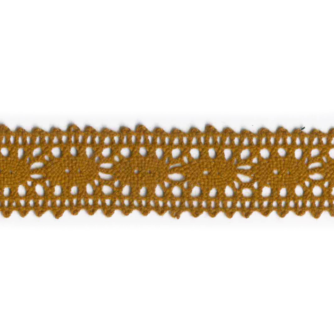 Spetsband liksidig 25mm Brun