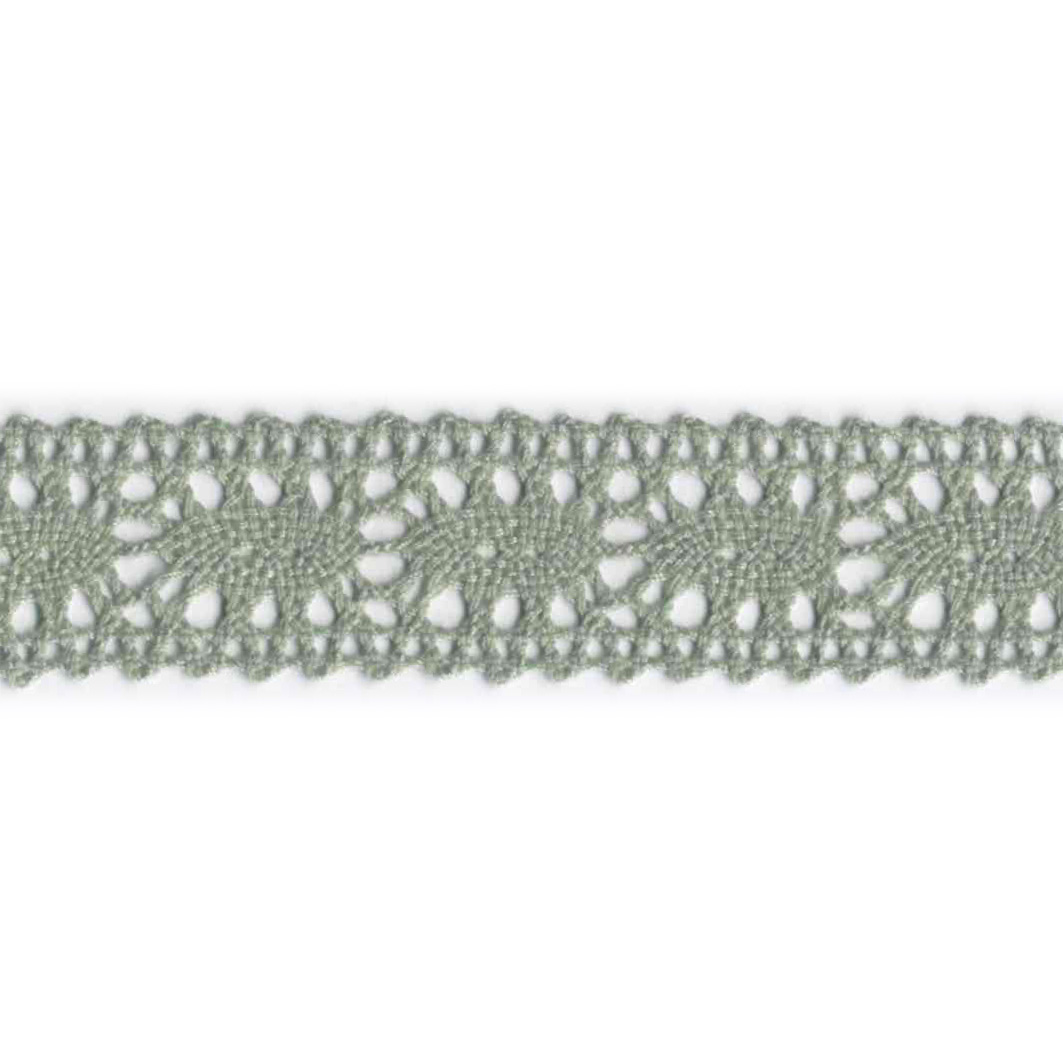 Spetsband liksidig 25mm Grön