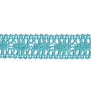 Spetsband liksidig 25mm Aqua