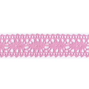 Spetsband liksidig 25mm Rosa