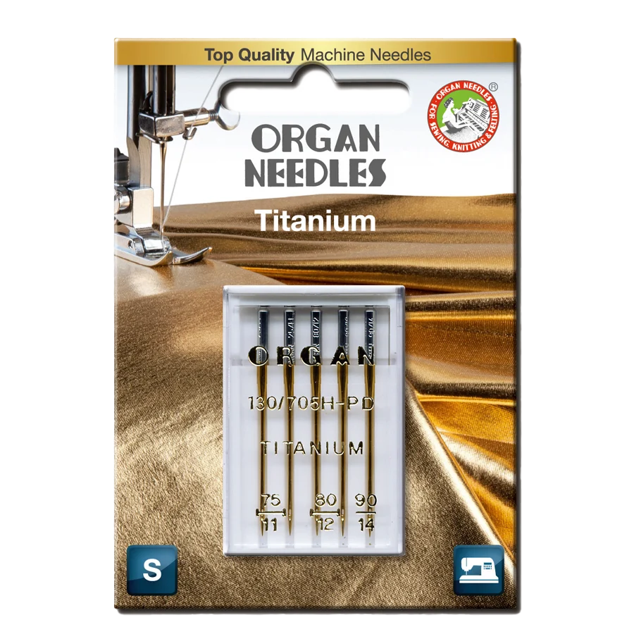 Organ Titanium symaskinsnålar universal, 5-pack