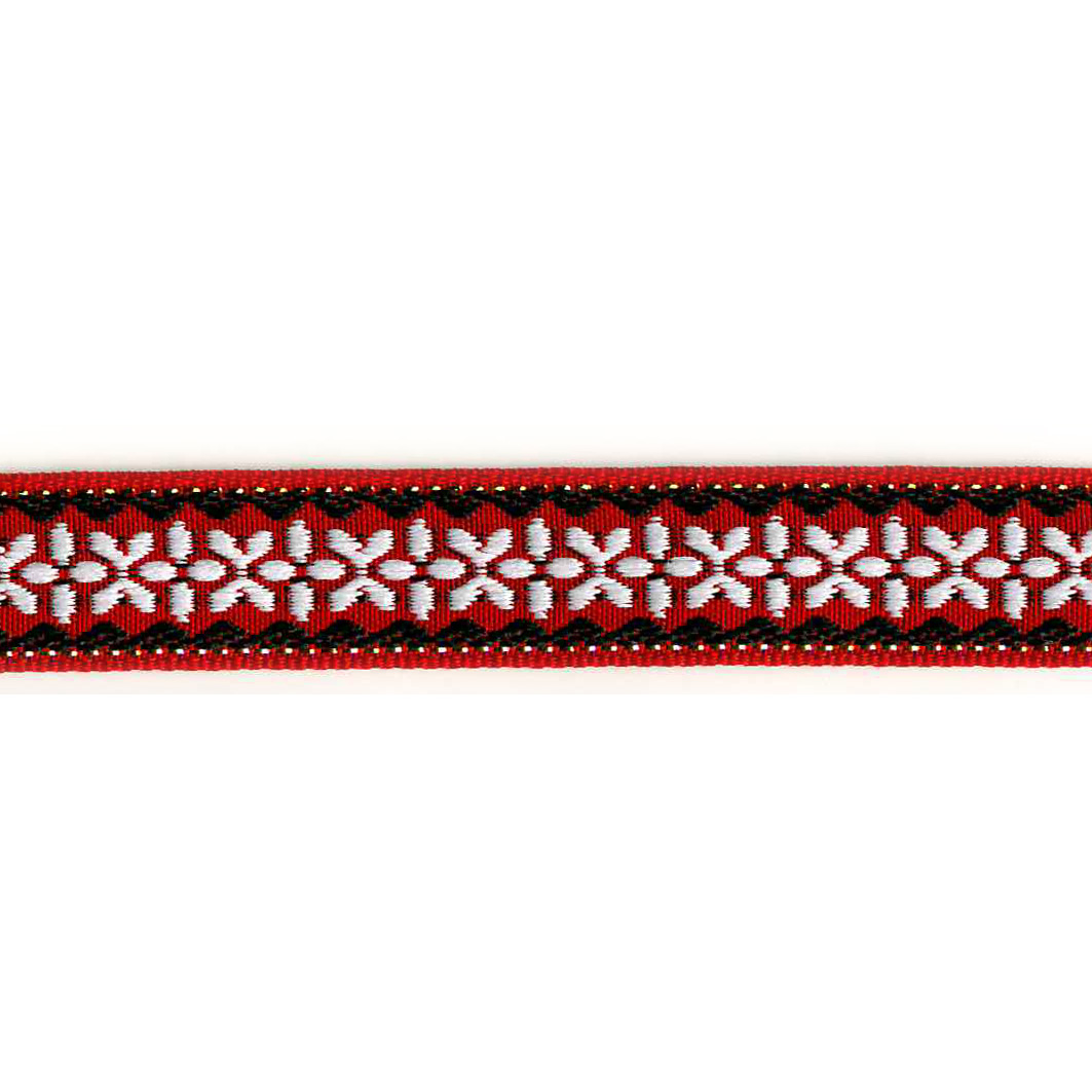 Jacquardband 17mm Röd