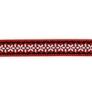 Jacquardband 17mm Röd