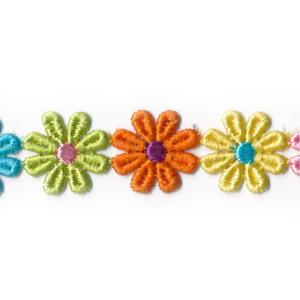 Spetsband Blommor Multi 25mm