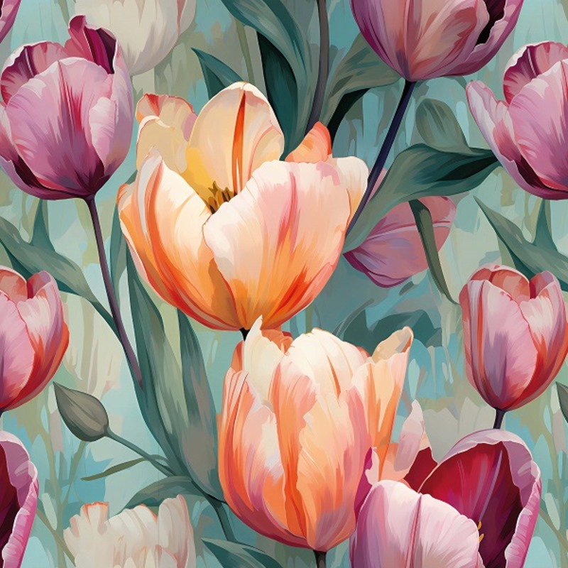 French Terry Tulpanprakt