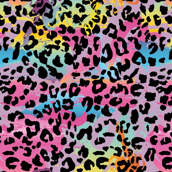 French terry Leopard Pink