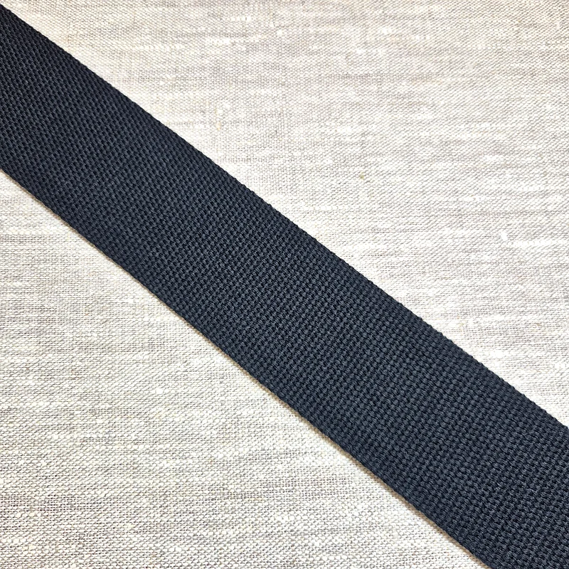 Väskband 50 mm svart, 100% bomull
