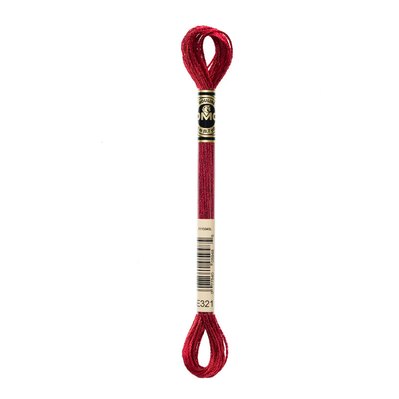 DMC Mouliné Light Effects - Metallic Carmine Red E321