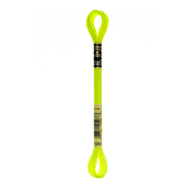 DMC Mouliné Light Effects - Neon Yellow E980