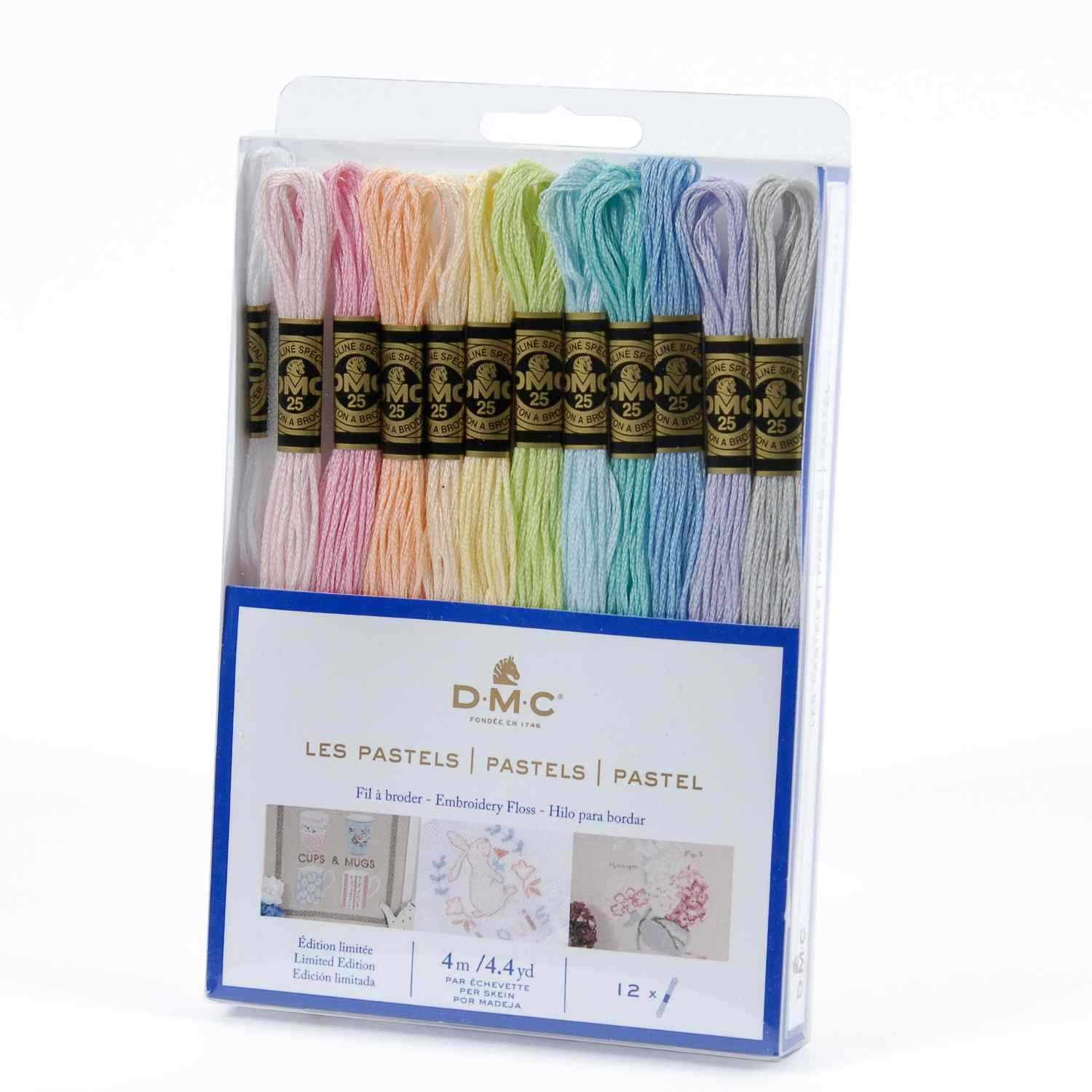 Moulinegarn Broderigarn DMC 12 färger "Pastell"