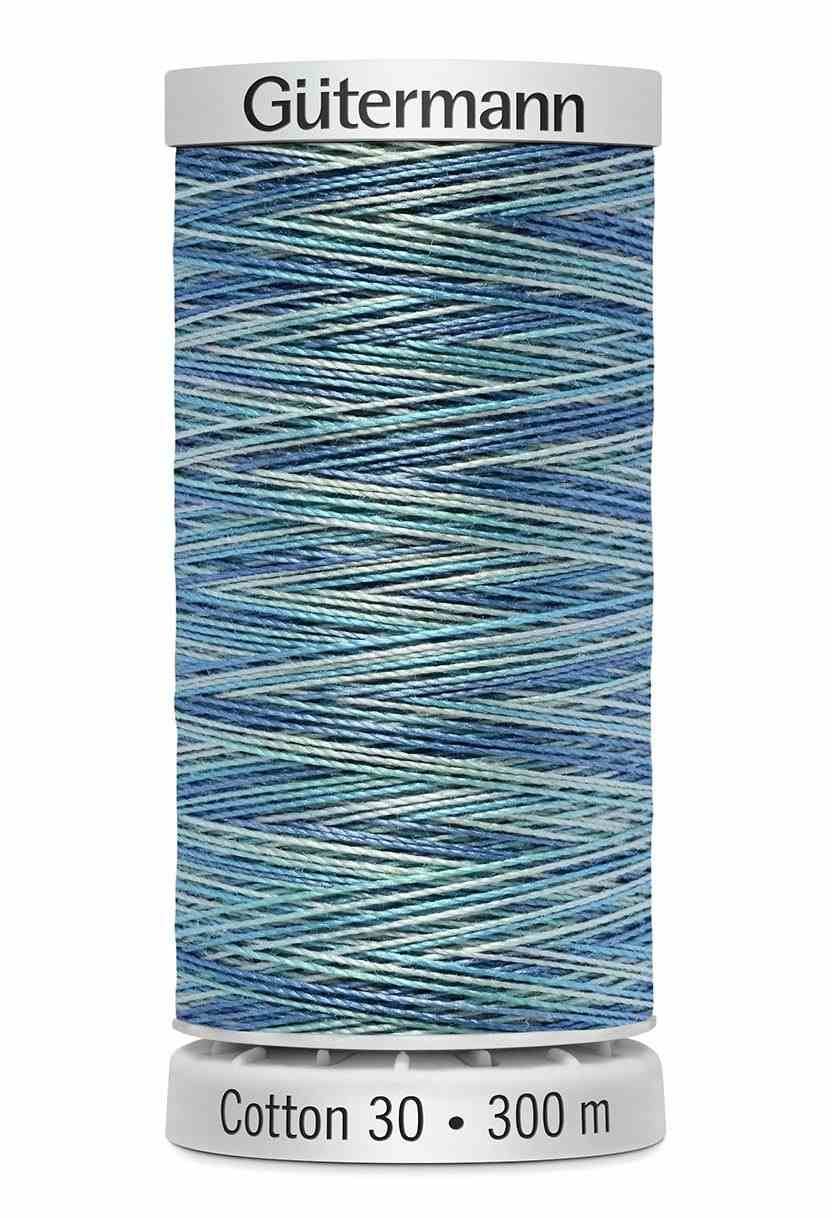 Cotton 30 Melerad Blå-Turkos / 4014