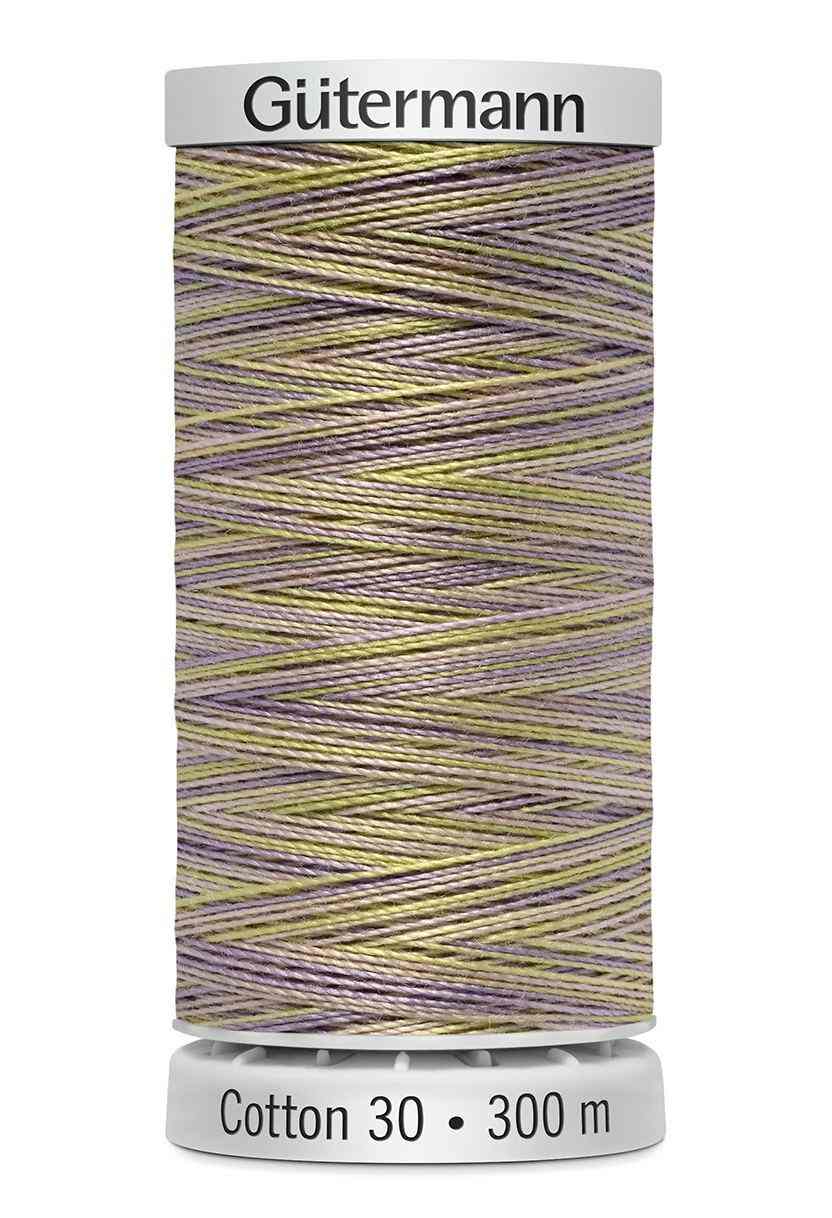 Cotton 30 Melerad Grön-Lila-Beige / 4024