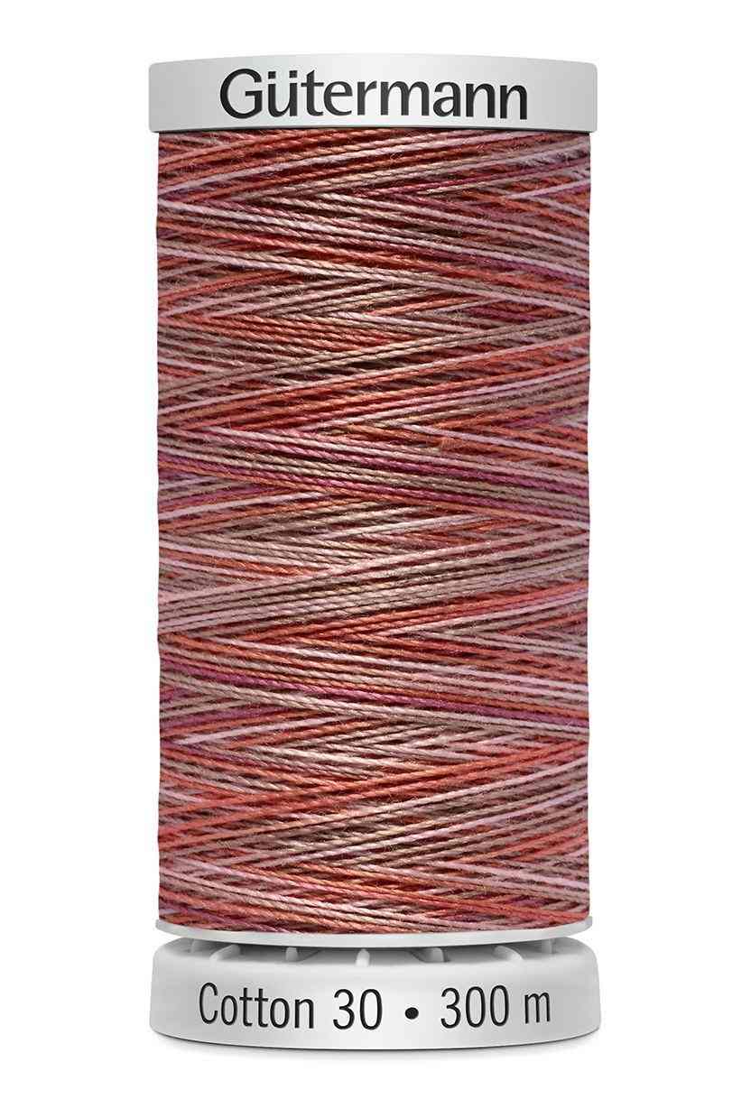 Cotton 30 Melerad Mörkorange-Rosa-Beige / 4029