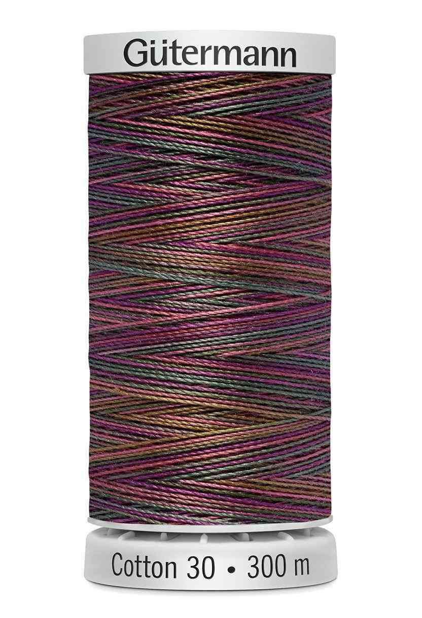 Cotton 30 Melerad Rosa-Turkos-Grön-Brun / 4039