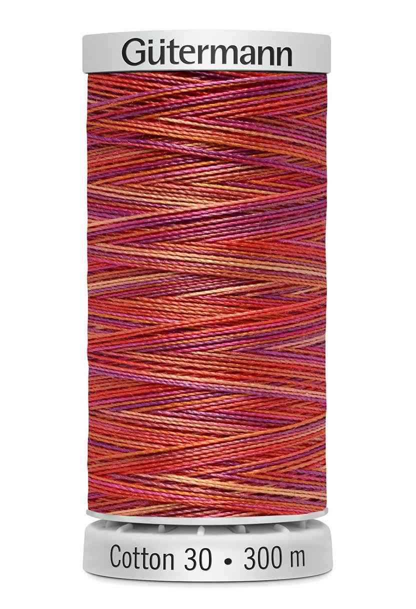Cotton 30 Melerad Cerise-Orange-Gul / 4043