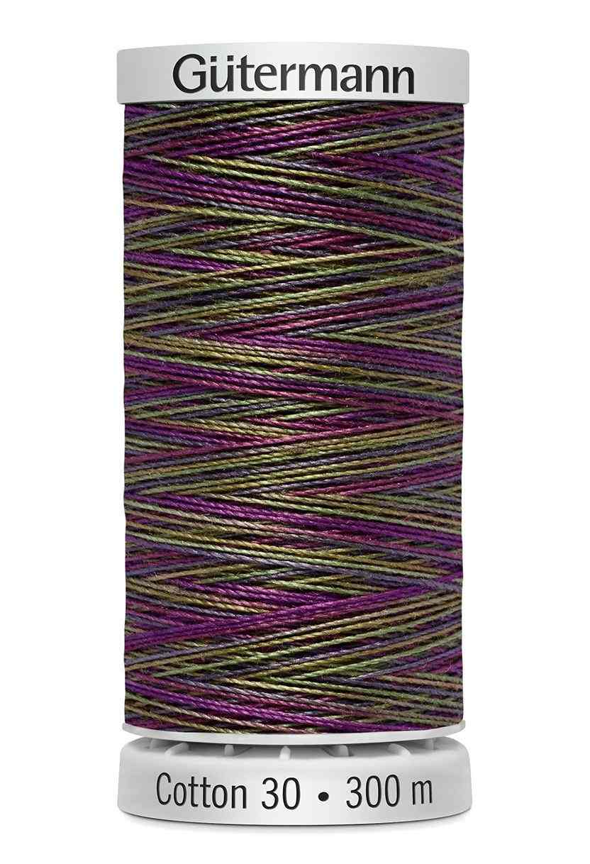 Cotton 30 Melerad Khakigrön-Ceriselila / 4045