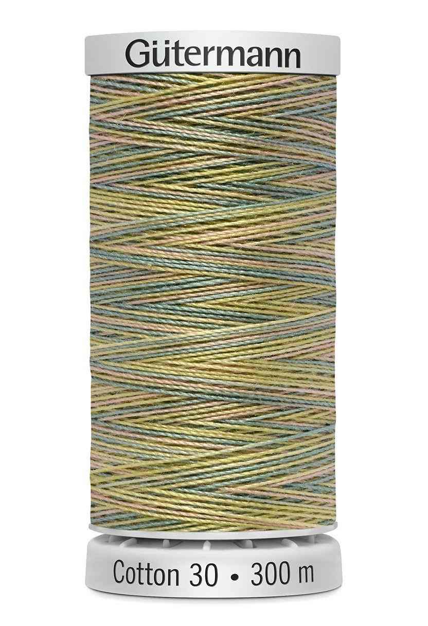 Cotton 30 Melerad Ljusgul-Turkos-Grön / 4101