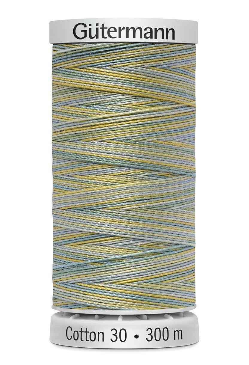 Cotton 30 Melerad Ljusgul-Ljusblå / 4125