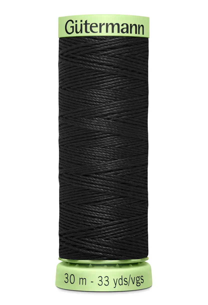 Knapptråd 30m Svart / 0