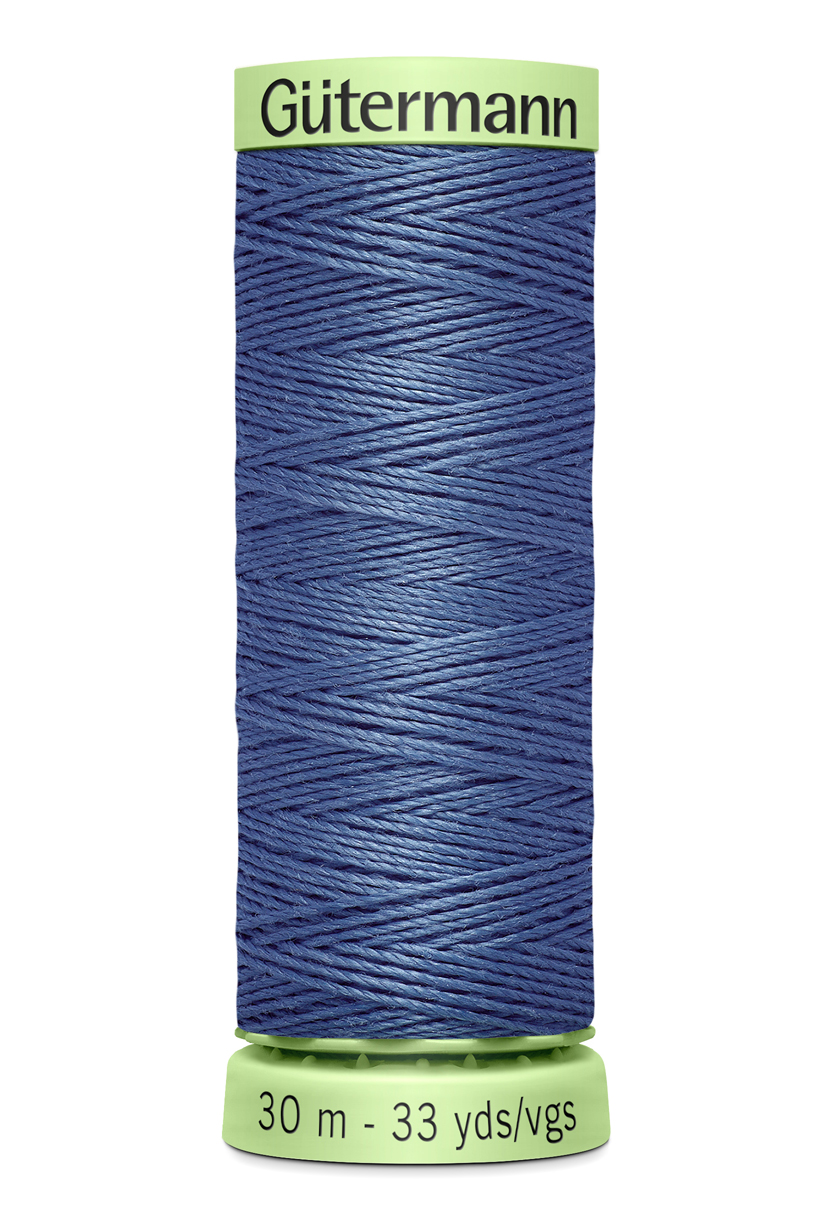 Knapptråd 30m Jeansblå