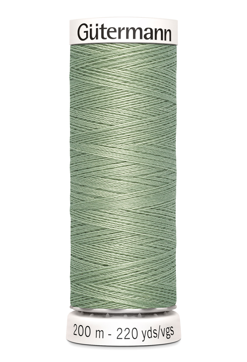 Polyestertråd 200 m – Ljust Gröngrå
