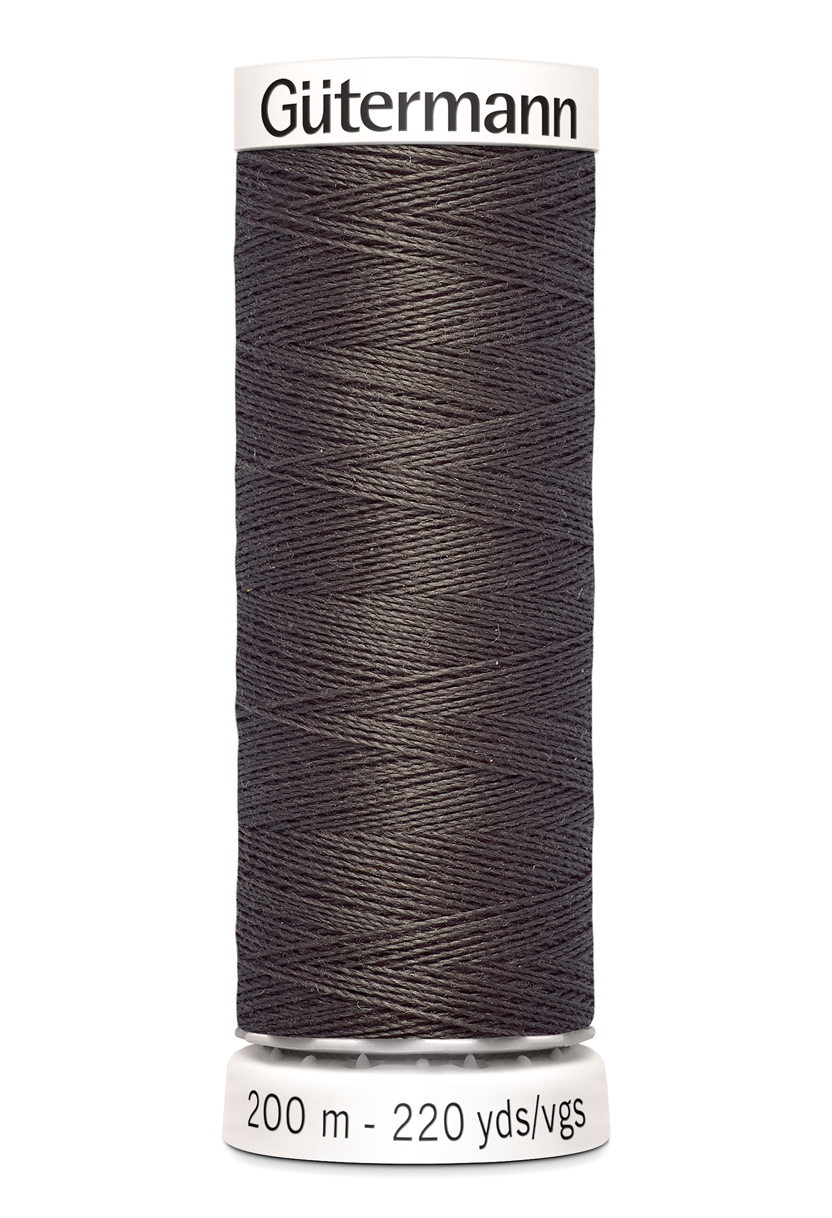 Polyestertråd 200 m – Mörk gråbrun