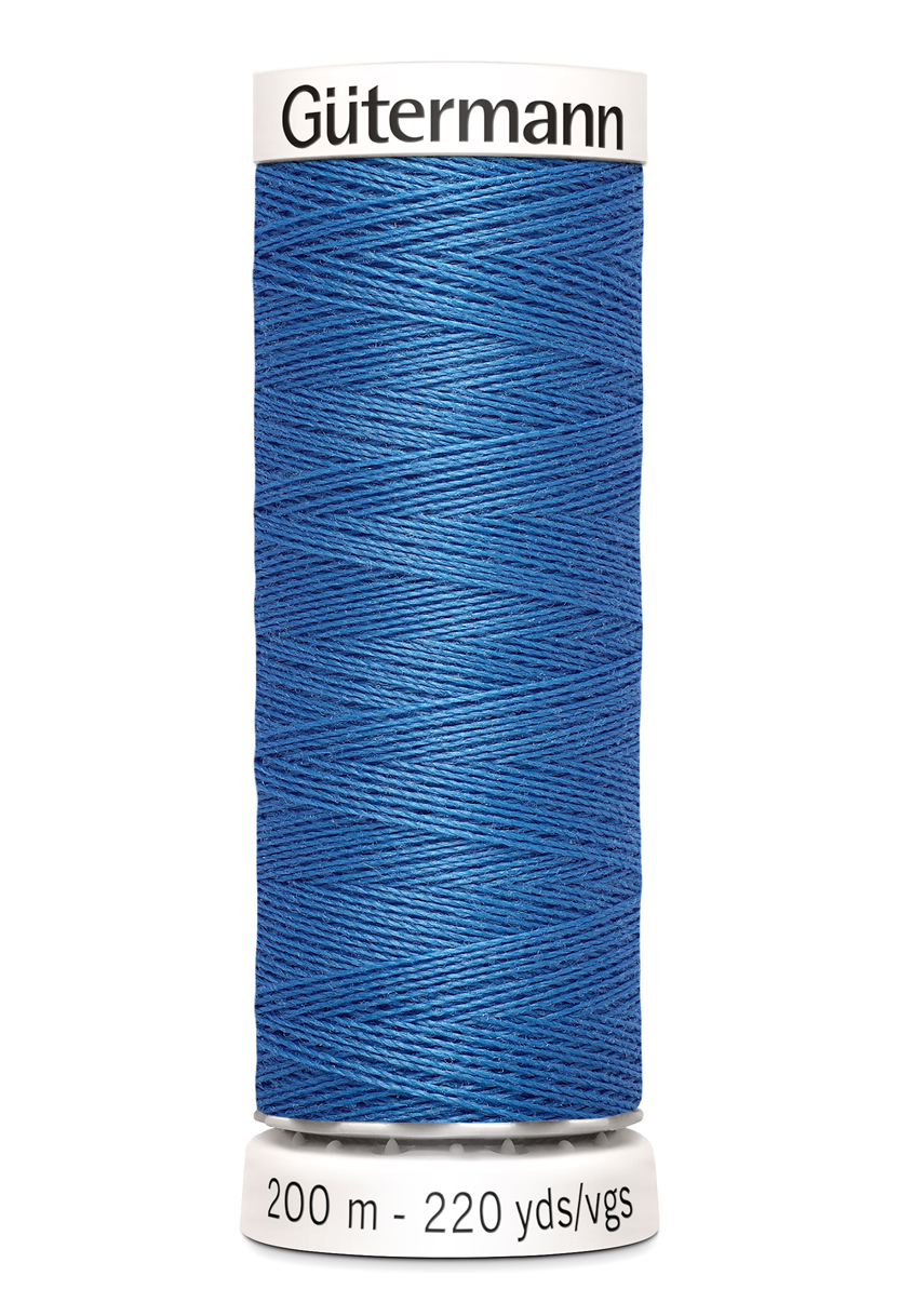 Polyestertråd 200 m - Mellanblå