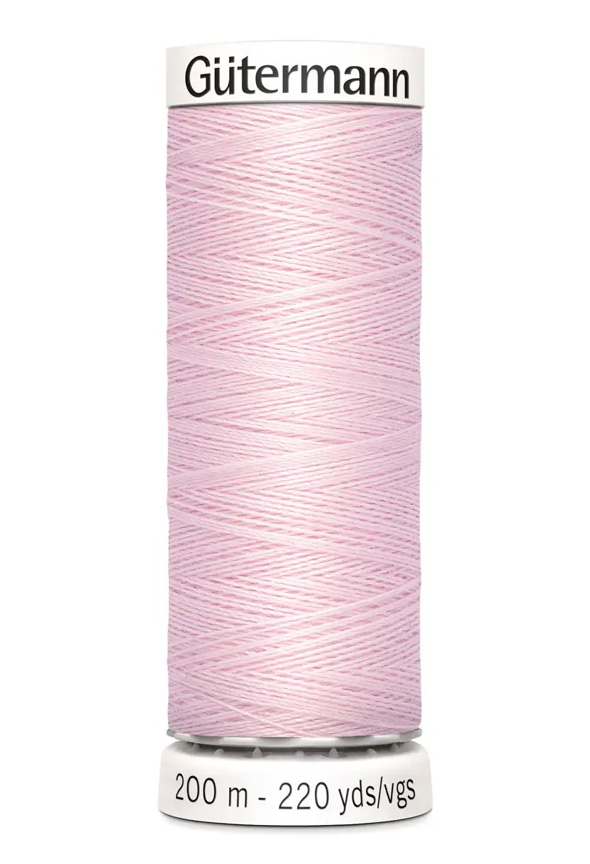 Polyestertråd 200 m Ljusrosa / 372